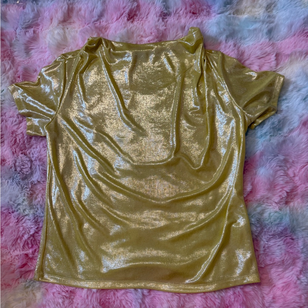❤️🔥NWT Insight Gold/yellow Shimmer Short Sleeve Top